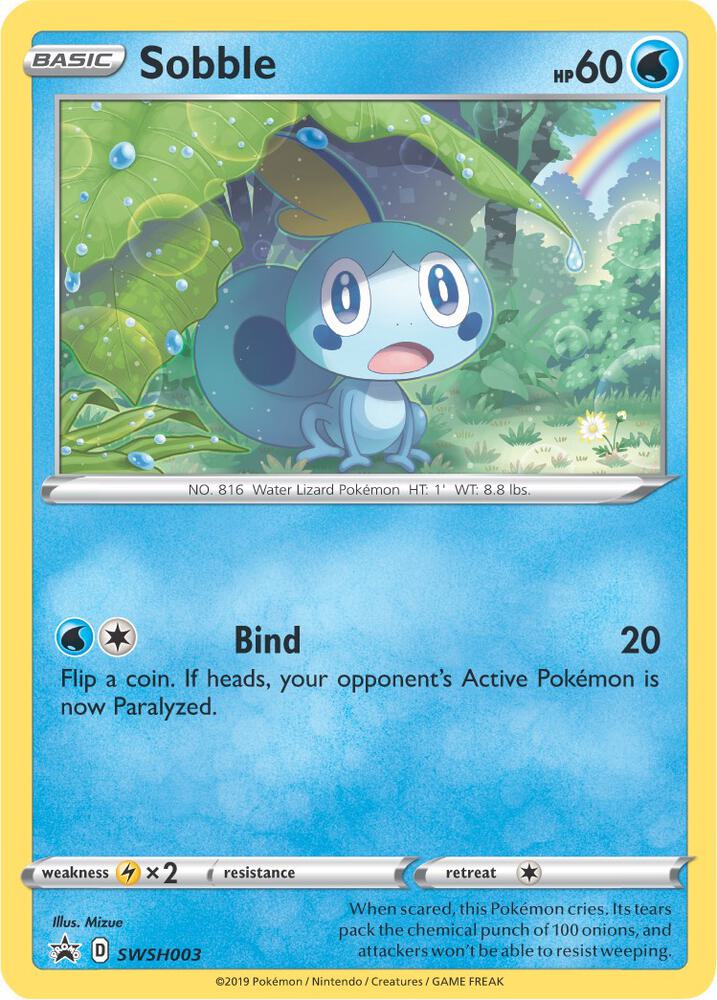 Sobble SWSH003 card from SWSH: Sword & Shield Promo Cards