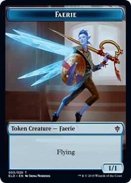 Faerie // Food Double-Sided Token 5 // 17 card from Throne of Eldraine