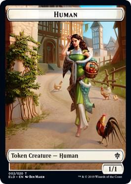 Human // Food Double-Sided Token 2 // 18 card from Throne of Eldraine