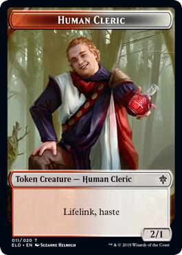 Human Cleric // Food Double-Sided Token 11 // 16 card from Throne of Eldraine