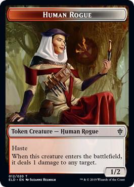 Human Rogue // Food Double-Sided Token 12 // 16 card from Throne of Eldraine