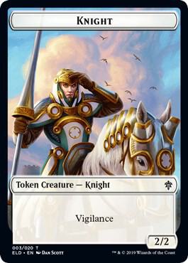 Knight // Food Double-Sided Token 3 // 16 card from Throne of Eldraine