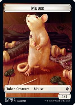 Mouse // Food Double-Sided Token 4 // 18 card from Throne of Eldraine