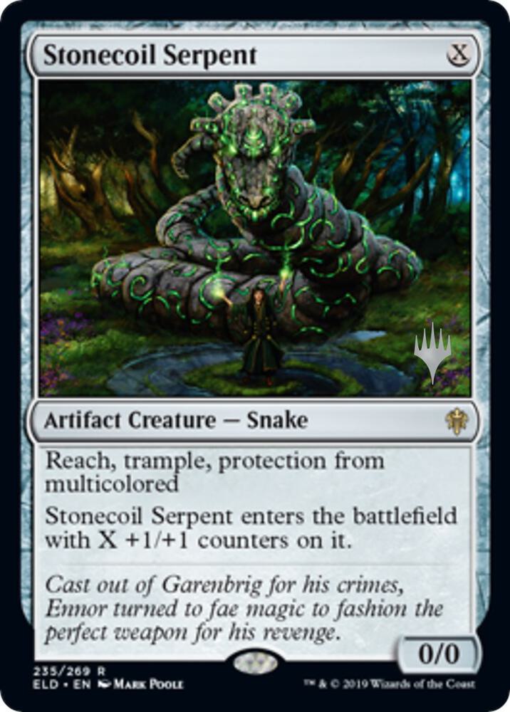 Stonecoil Serpent 235 card from Promo Pack: Throne of Eldraine