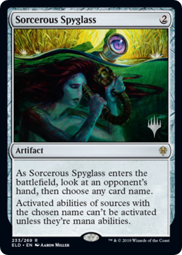 Sorcerous Spyglass 233 card from Promo Pack: Throne of Eldraine