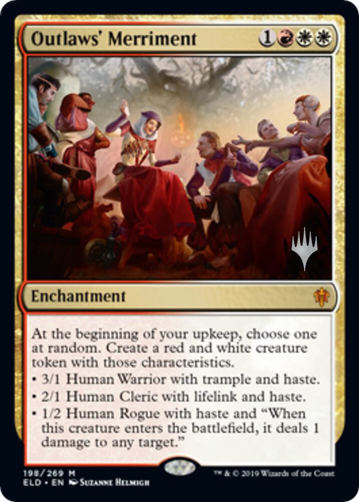 Outlaws' Merriment 198 card from Promo Pack: Throne of Eldraine