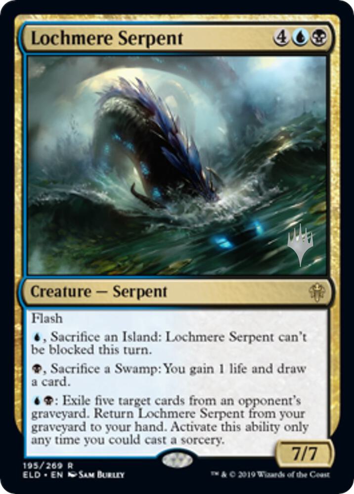 Lochmere Serpent 195 card from Promo Pack: Throne of Eldraine