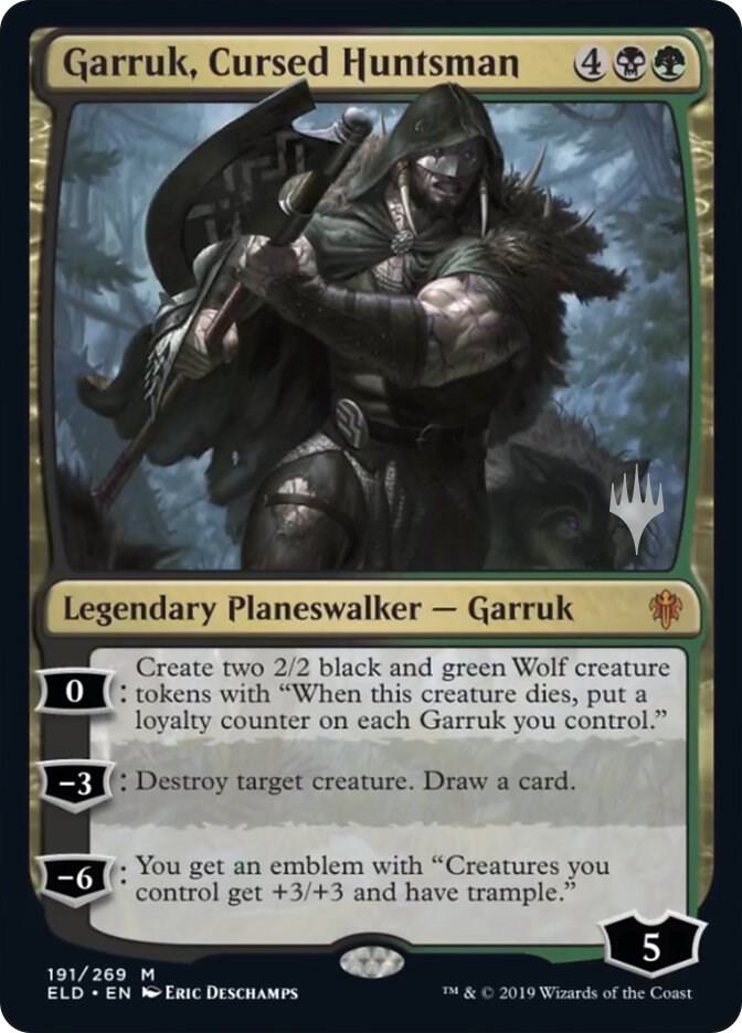Garruk, Cursed Huntsman 191 card from Promo Pack: Throne of Eldraine