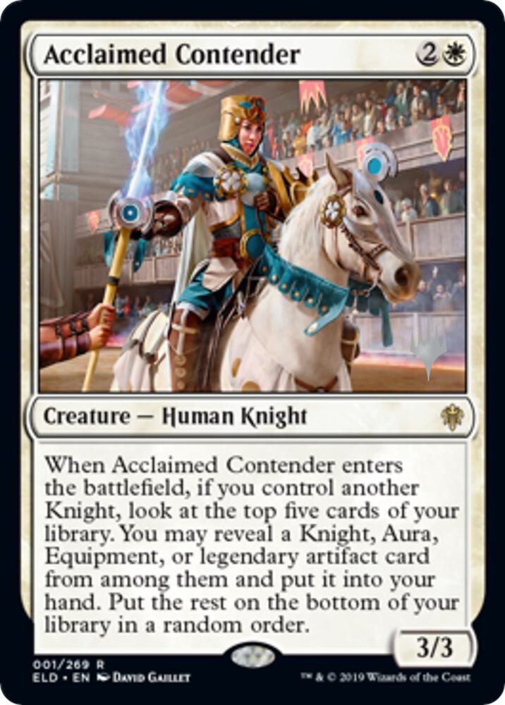 Acclaimed Contender 1 card from Promo Pack: Throne of Eldraine