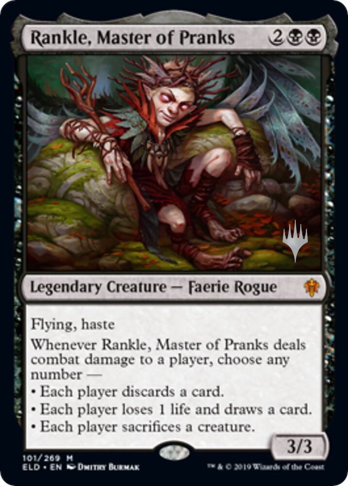 Rankle, Master of Pranks 101 card from Promo Pack: Throne of Eldraine