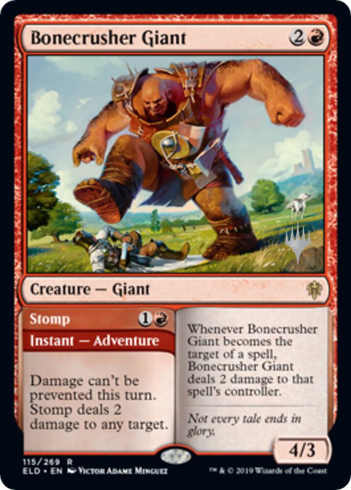 Bonecrusher Giant 115 card from Promo Pack: Throne of Eldraine