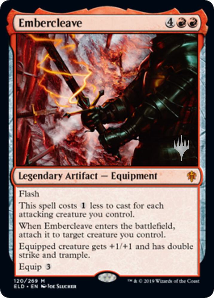 Embercleave 120 card from Promo Pack: Throne of Eldraine