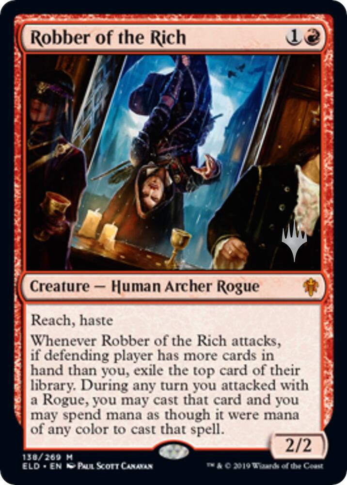 Robber of the Rich 138 card from Promo Pack: Throne of Eldraine