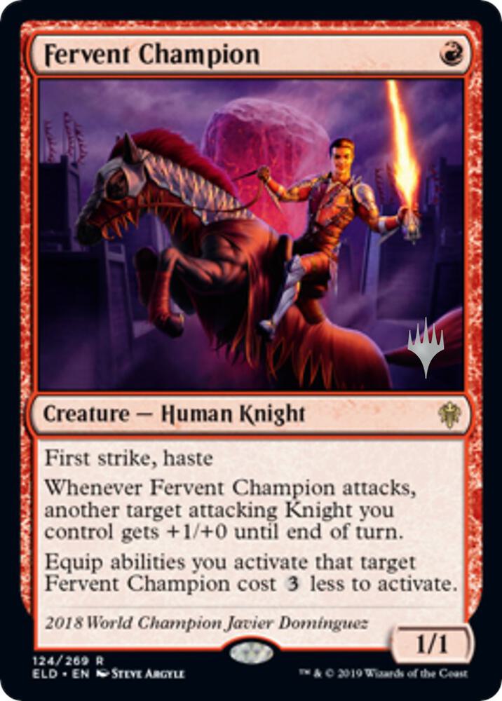 Fervent Champion 124 card from Promo Pack: Throne of Eldraine