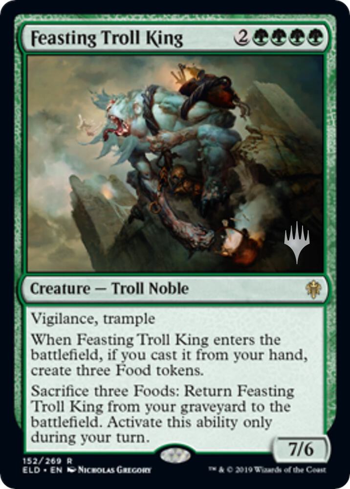 Feasting Troll King 152 card from Promo Pack: Throne of Eldraine