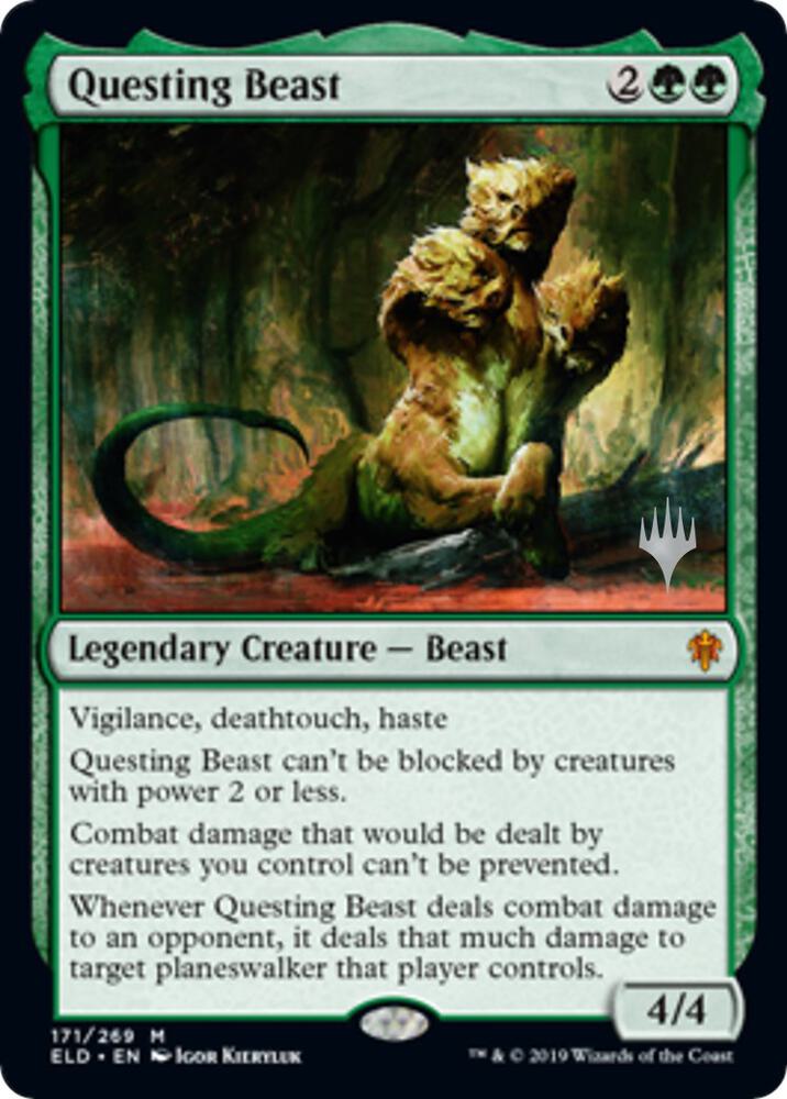 Questing Beast 171 card from Promo Pack: Throne of Eldraine