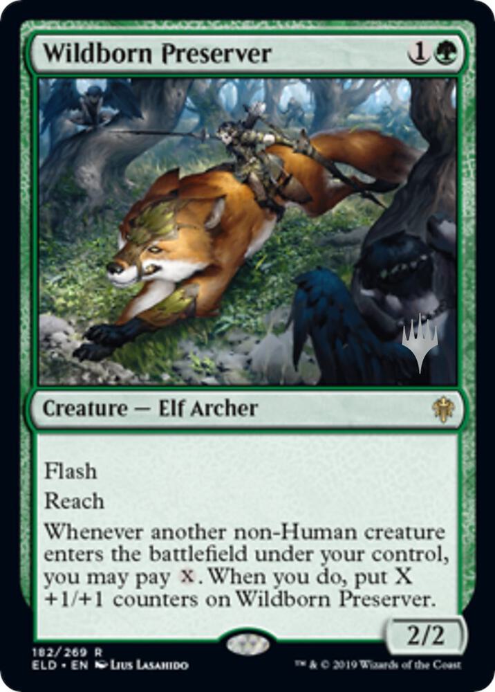 Wildborn Preserver 182 card from Promo Pack: Throne of Eldraine