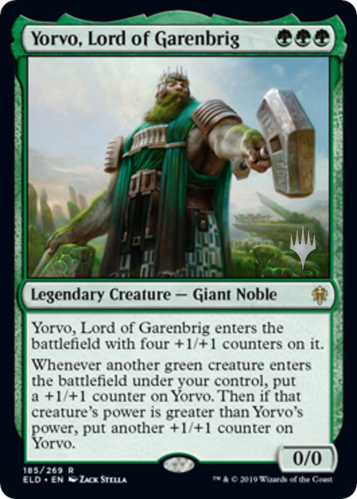 Yorvo, Lord of Garenbrig 185 card from Promo Pack: Throne of Eldraine