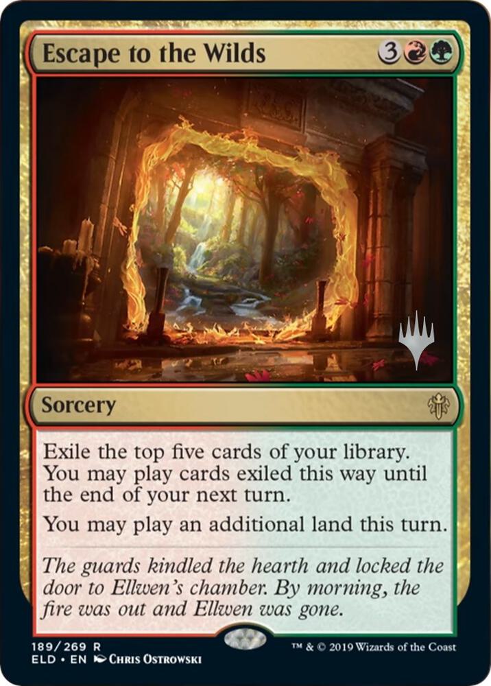 Escape to the Wilds 189 card from Promo Pack: Throne of Eldraine