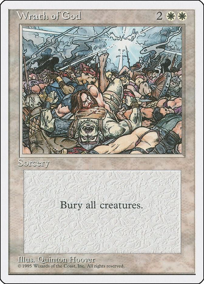 Wrath of God 308 card from Fourth Edition