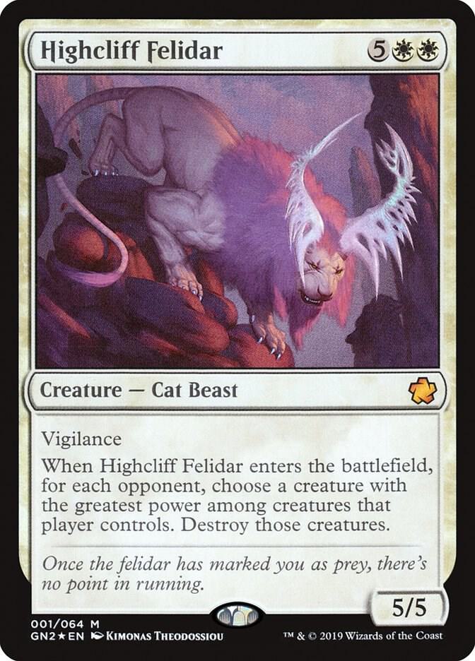 Highcliff Felidar 1 card from Magic Game Night 2019