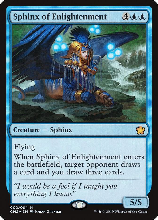 Sphinx of Enlightenment 2 card from Magic Game Night 2019