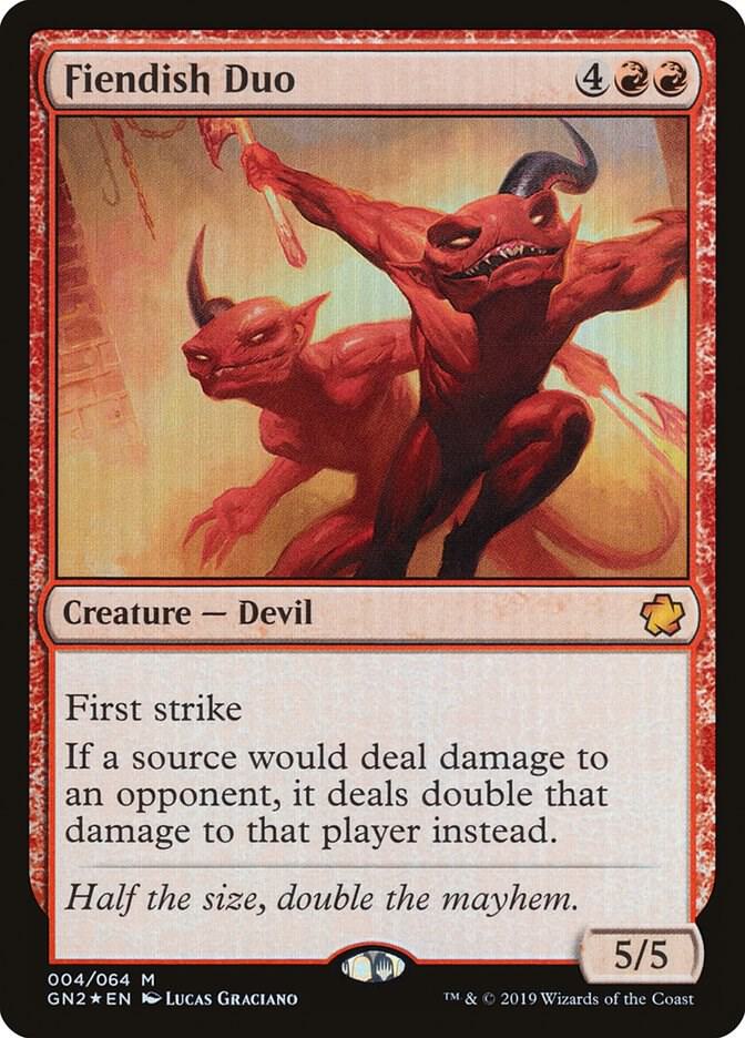 Fiendish Duo 4 card from Magic Game Night 2019
