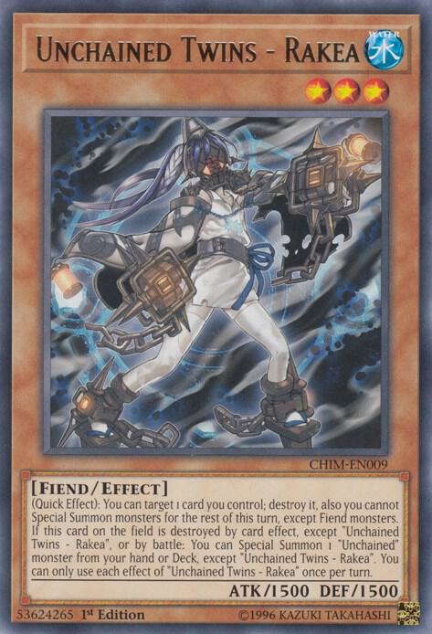 Unchained Twins - Rakea CHIM-EN009 card from Chaos Impact