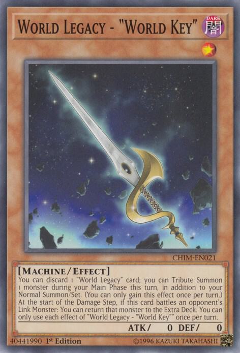 World Legacy - "World Key" CHIM-EN021 card from Chaos Impact