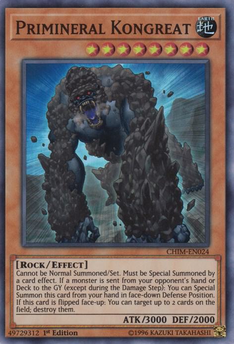 Primineral Kongreat CHIM-EN024 card from Chaos Impact