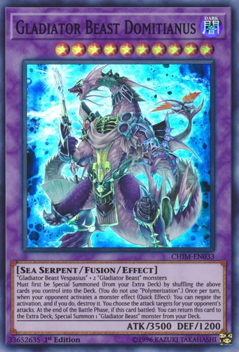 Gladiator Beast Domitianus CHIM-EN033 card from Chaos Impact