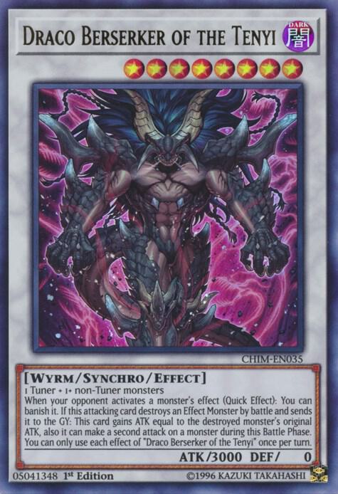 Draco Berserker of the Tenyi CHIM-EN035 card from Chaos Impact