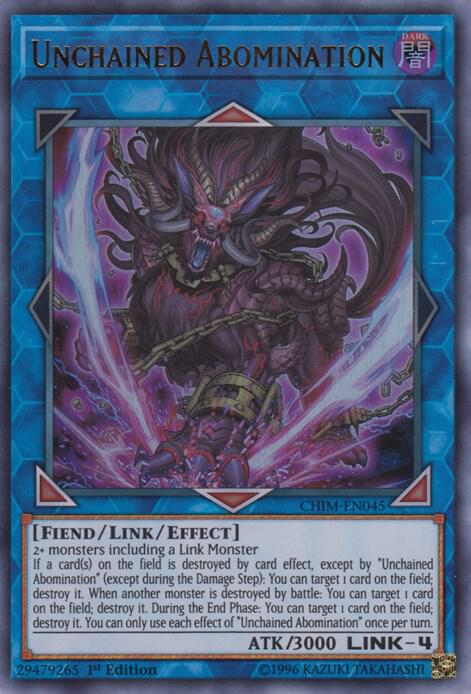 Unchained Abomination CHIM-EN045 card from Chaos Impact