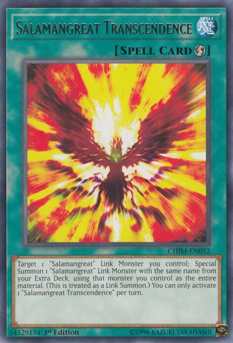 Salamangreat Transcendence CHIM-EN052 card from Chaos Impact