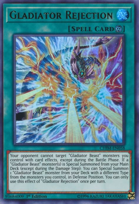 Gladiator Rejection CHIM-EN058 card from Chaos Impact