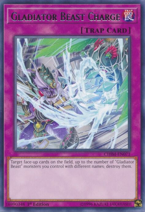 Gladiator Beast Charge CHIM-EN071 card from Chaos Impact