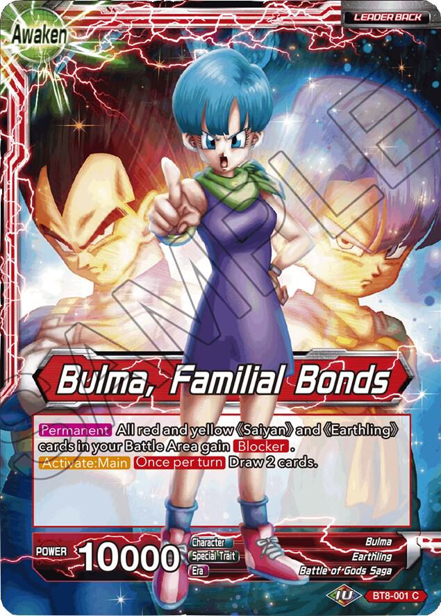Bulma // Bulma, Familial Bonds BT8-001 card from Malicious Machinations