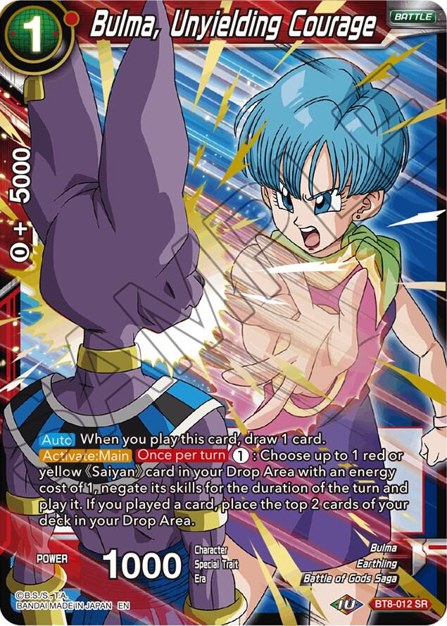 Bulma, Unyielding Courage BT8-012 card from Malicious Machinations