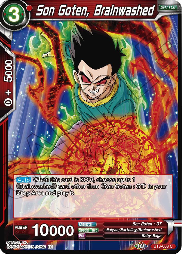 Son Goten, Brainwashed BT8-008 card from Malicious Machinations