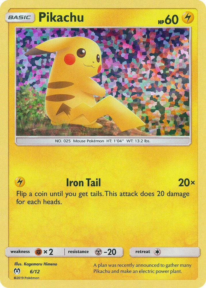Pikachu - 6/12 006/012 card from McDonald's Promos 2019