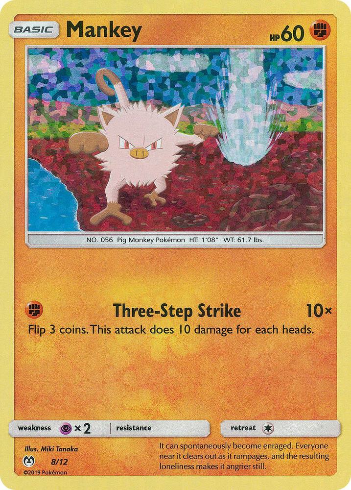 Mankey - 8/12 008/012 card from McDonald's Promos 2019