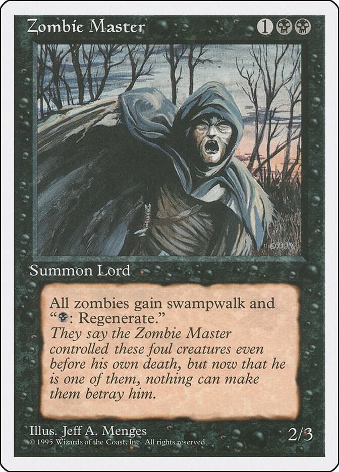 Zombie Master 58 card from Fourth Edition