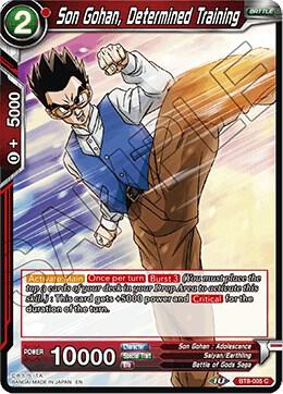 Son Gohan, Determined Training BT8-005 card from Malicious Machinations
