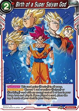 Birth of a Super Saiyan God BT8-019 card from Malicious Machinations
