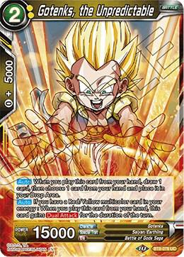 Gotenks, the Unpredictable BT8-078 card from Malicious Machinations