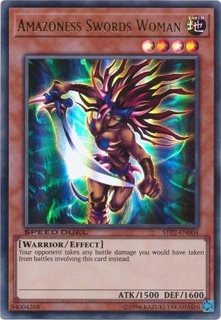 Amazoness Swords Woman STP2-EN004 card from Speed Duel: Tournament Pack 2