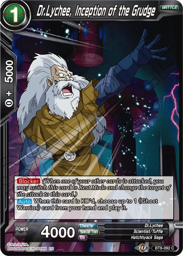 Dr.Lychee, Inception of the Grudge BT8-092 card from Malicious Machinations