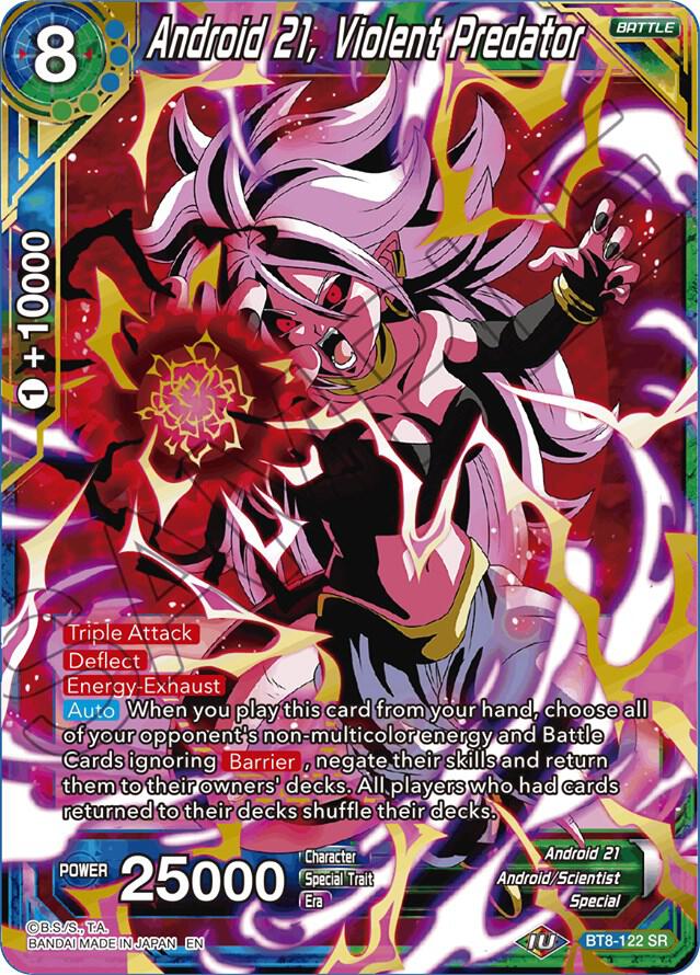 Android 21, Violent Predator BT8-122 card from Malicious Machinations