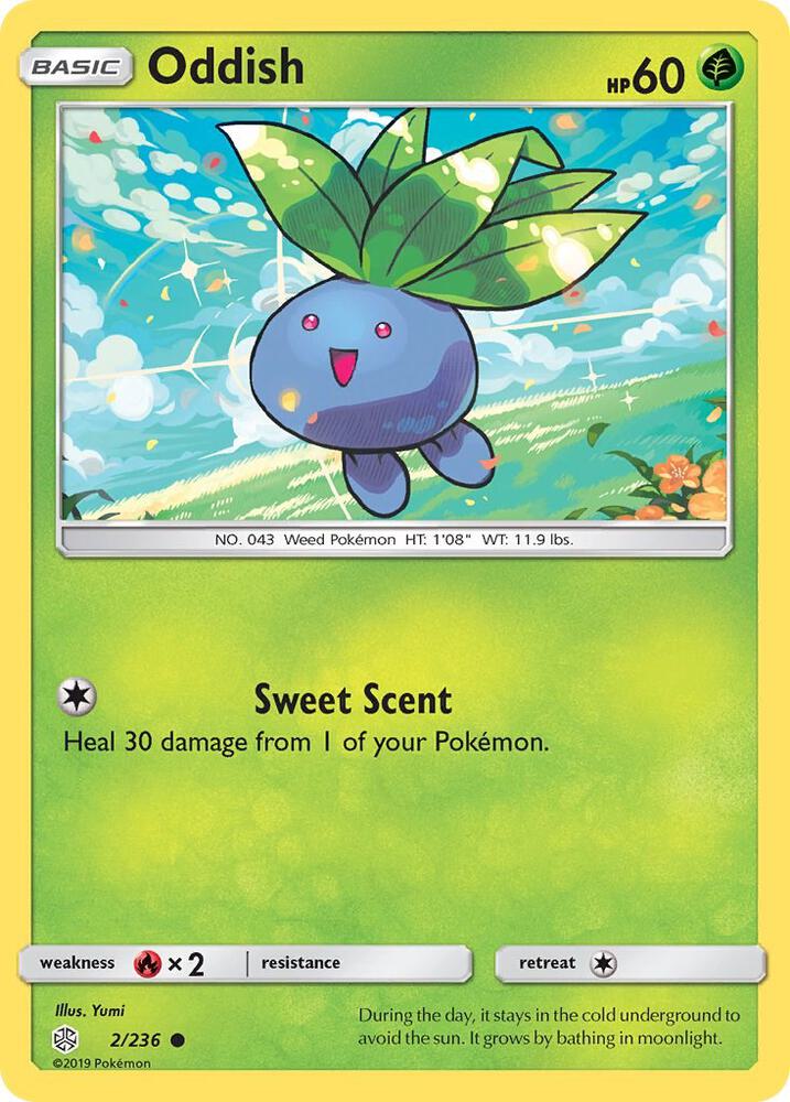 Oddish 2/236 card from SM - Cosmic Eclipse