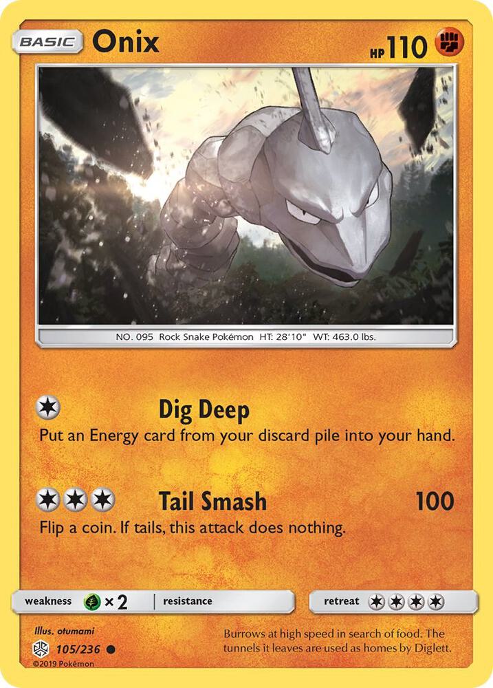 Onix 105/236 card from SM - Cosmic Eclipse